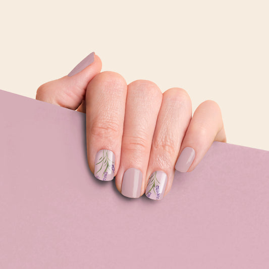 mesme Angelica Pink 14-Day UV Gel Nail Wraps On Hand