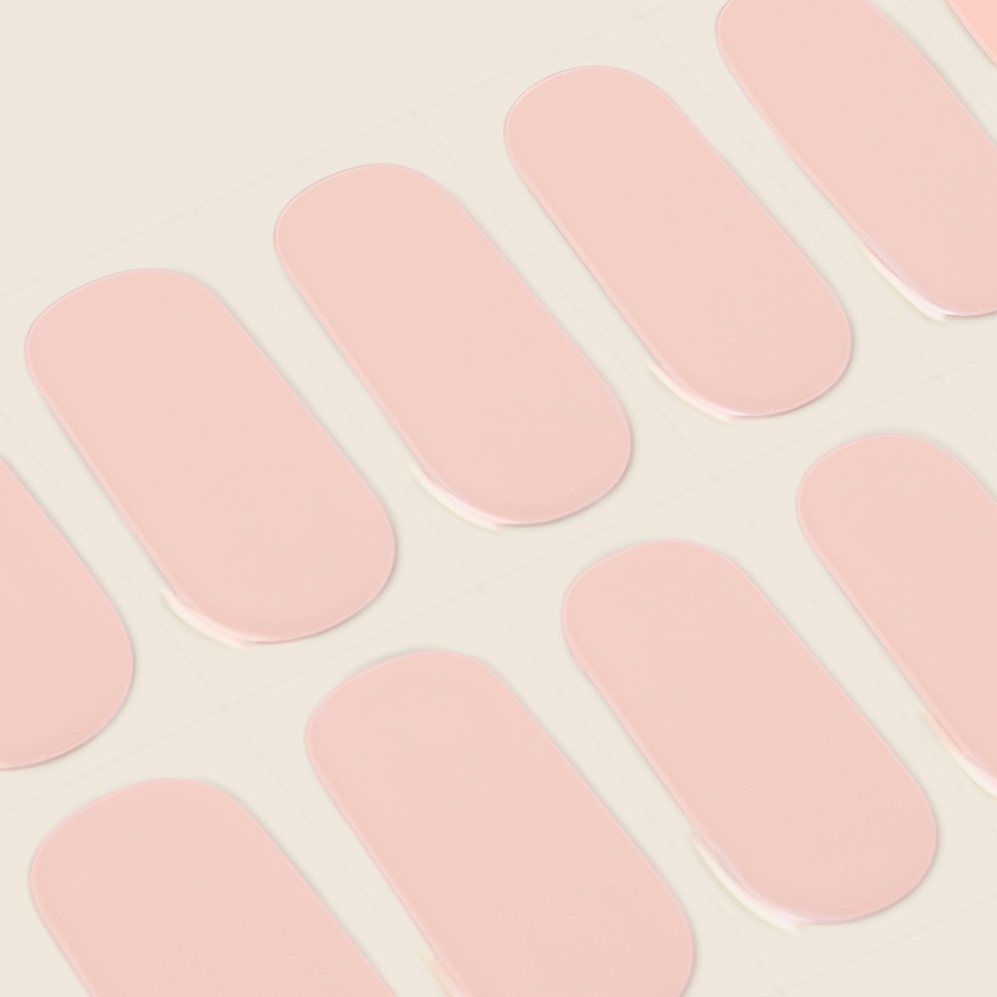 mesme Cosmina Pale Pink 14-Day UV Gel Nail Wraps — Strip Sheet Close-Up