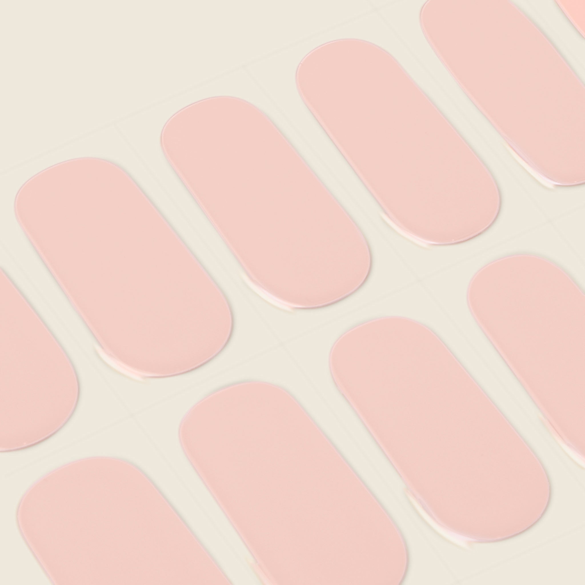 mesme Cosmina Pale Pink 14-Day UV Gel Nail Wraps — Strip Sheet Close-Up