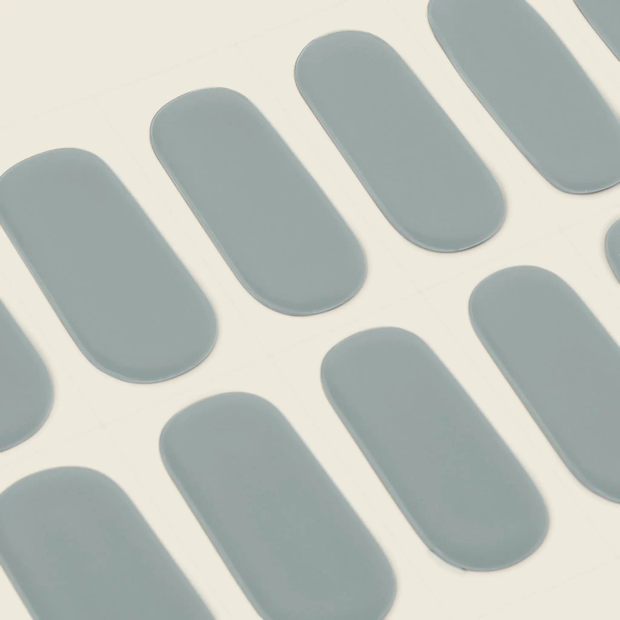 mesme Elena Grey 14-day UV Gel Nail wraps — Strip Sheet Cose-Up