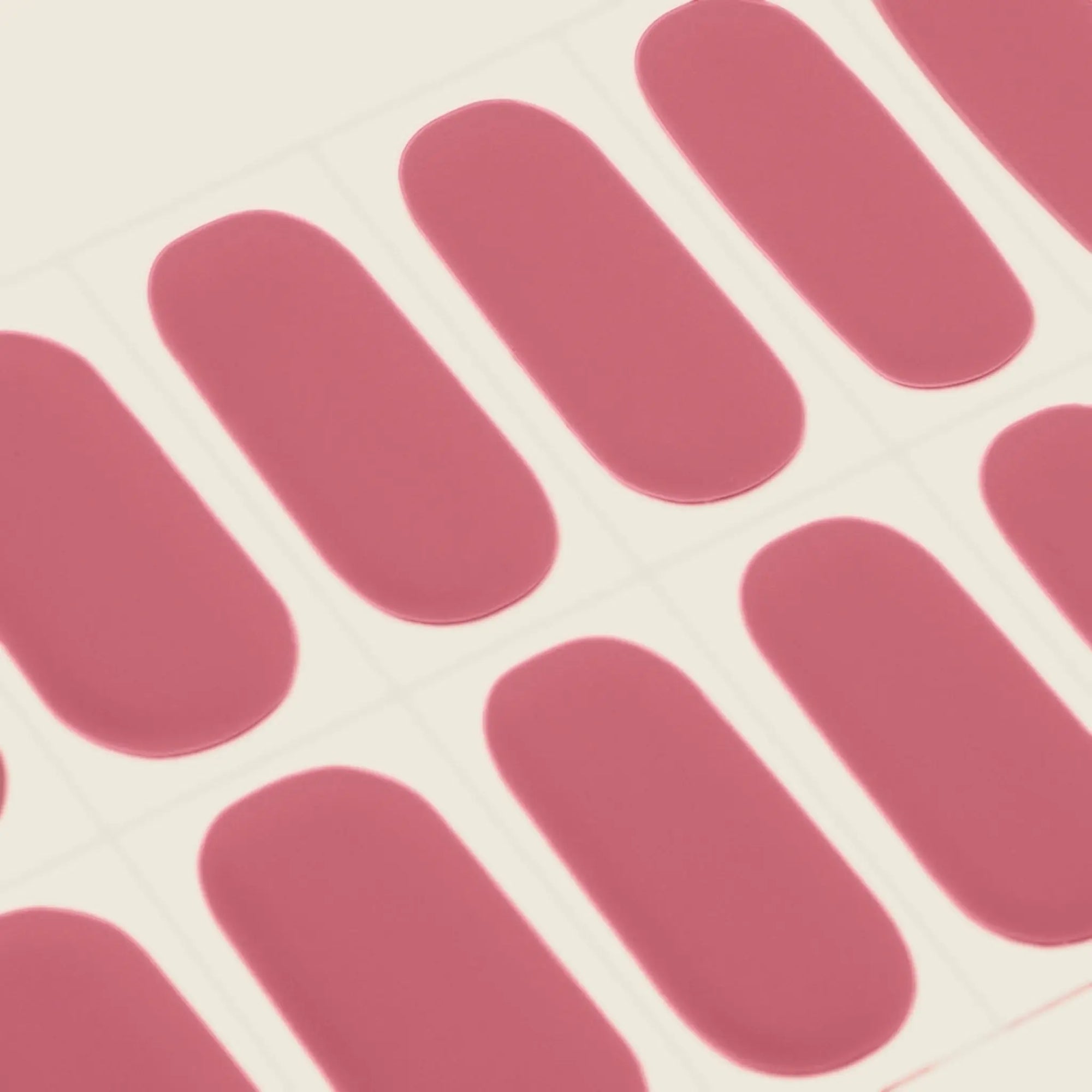 mesme Emily Dusty Rose10-Day UV-Free Nail Wraps — Strip Sheet Close-Up