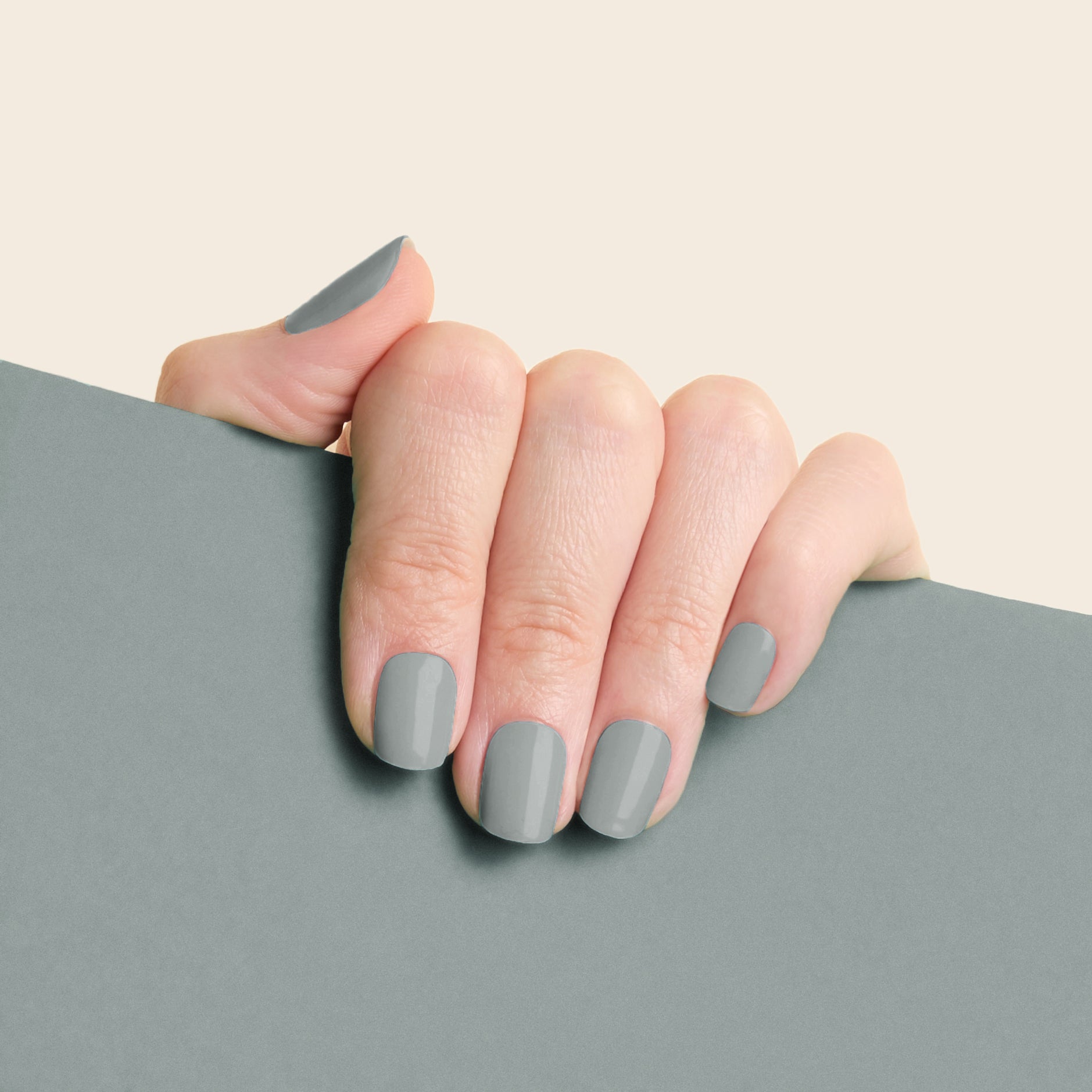 mesme Nutza Teal 14-Day UV Gel Nail Wraps On Hand